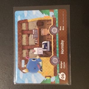 Hornsby 06 animal crossing ACNH Nintendo switch amiibo card